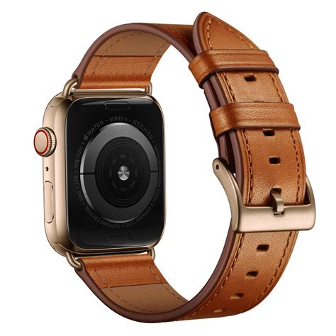 mens brown leather apple watch band